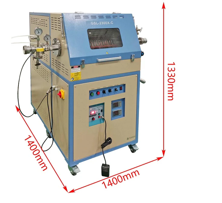 2300ºC Max. Induction heated Tube Furnace (30 mm ID Graphite Tube) with IR Temp.-Controlled - GSL-2300X-C - Image 4
