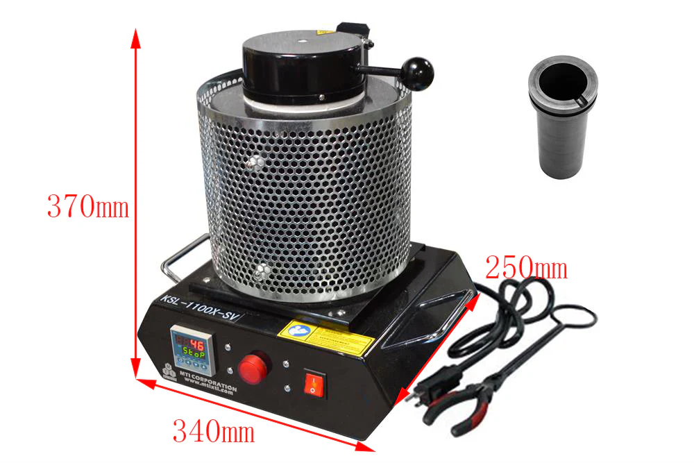 1100C Compact Crucible Melting Furnace w/ Programmable Controller - KSL1100XSV - Image 3
