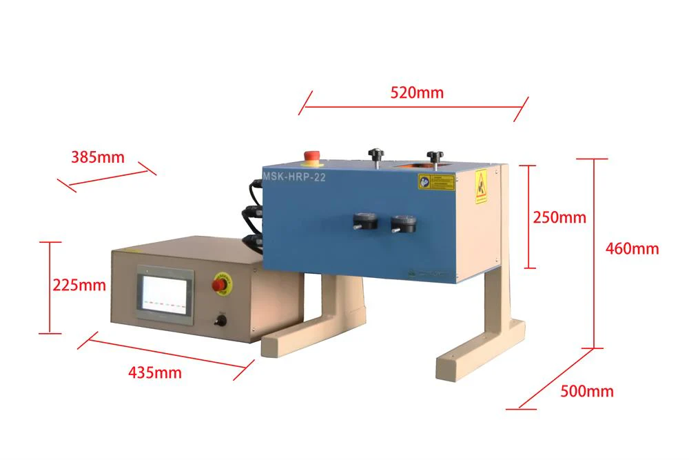 200°C Vertical Hot Rolling Press ( 4") w/ Asynchronous Rolling Speed & Pressure Display- MSK-HRP-22 - Image 5