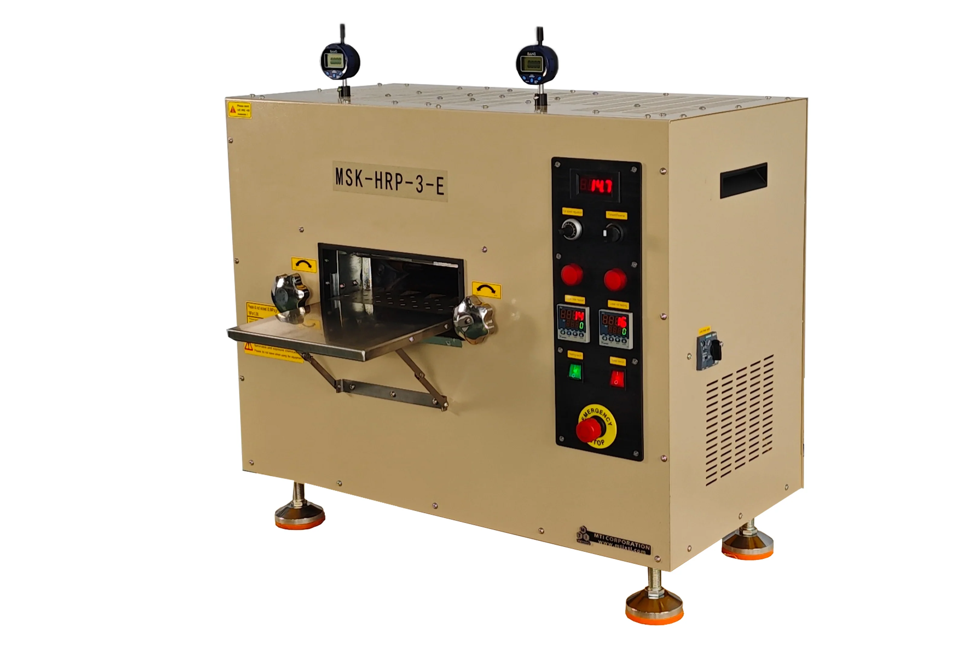 Hot Rolling Press (8"D x10"W, 230 °C Max) w/ Adjustable Pressure up to 10 T - MSK-HRP-3-E - Image 3