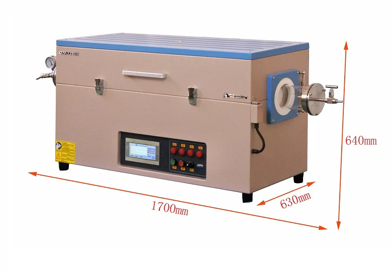 1200C 4-Zone Tube Furnace w/ Touch Screen Controller & Optional Quartz Tube & Flanges (OD 80 -130 mm) - OTF-1200X-IV - Image 3