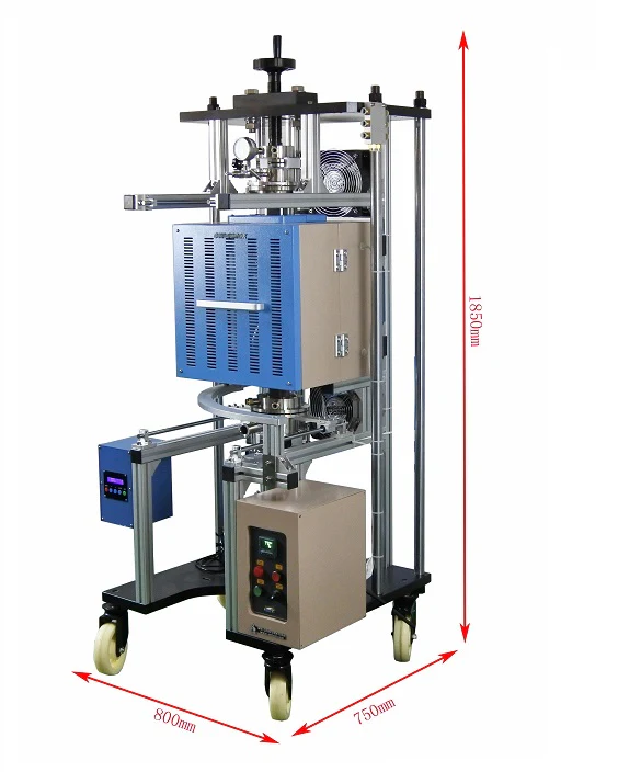 1000ºC Max. Vacuum Pressing Furnace with 4" Quartz Tube and 2T Force- OTF-1200X-VHP4 - Image 4