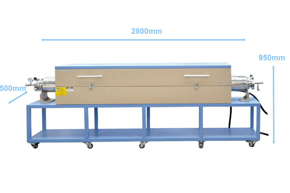 Six-Zone Split Tube Furnace (Optional 2-4" Quartz Tube x 1.8 Meter L, 1200C Max.) - OTF1200XVI - Image 4