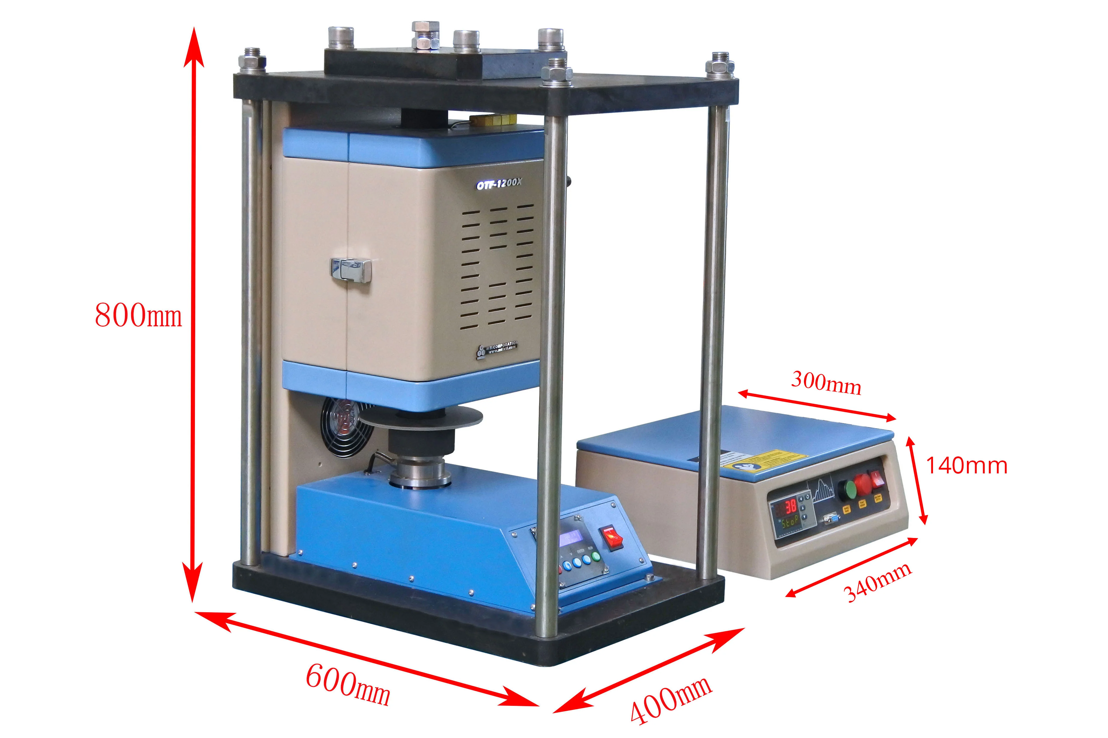 5T Electric Hot Pellet Press up to 1000 ºC Using Inside Glovebox- YLJHP7 - Image 3